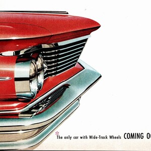 1950s Automobile Advertisement, 11x14 Vintage Print Advertisement, Masculine Decor, Unique Gift for Men, Red Car, Vintage 50s Home Decor