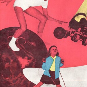 1950s ROLLER SKATING Ad, 10x14 Original Vintage Magazine Advertisement, Champs Knitwear Ad, Vintage Home Decor image 5