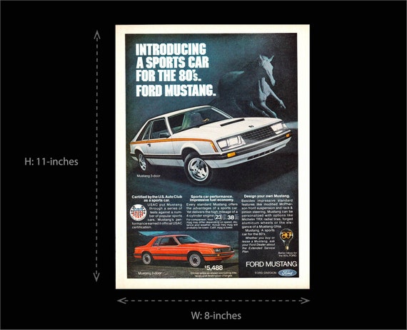 FORD MUSTANG Anuncio Vintage 8x1 Coche Anuncio 0s Coche mustang 1980 en venta argentina FORD MUSTANG Anuncio Vintage 8x1 Coche Anuncio 0s Coche