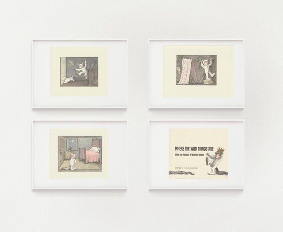 Where The Wild Things Are Gallery Wall Nursery Art Print Set Etsy