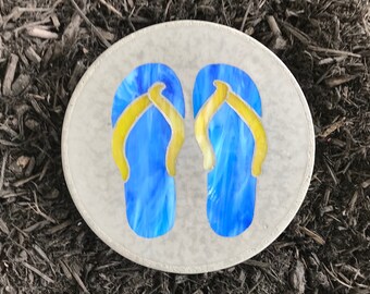 2 Hole Beads Flip Flops Sandals Beach Summer Sea Ocean Silver Gold Sliders QTY 4