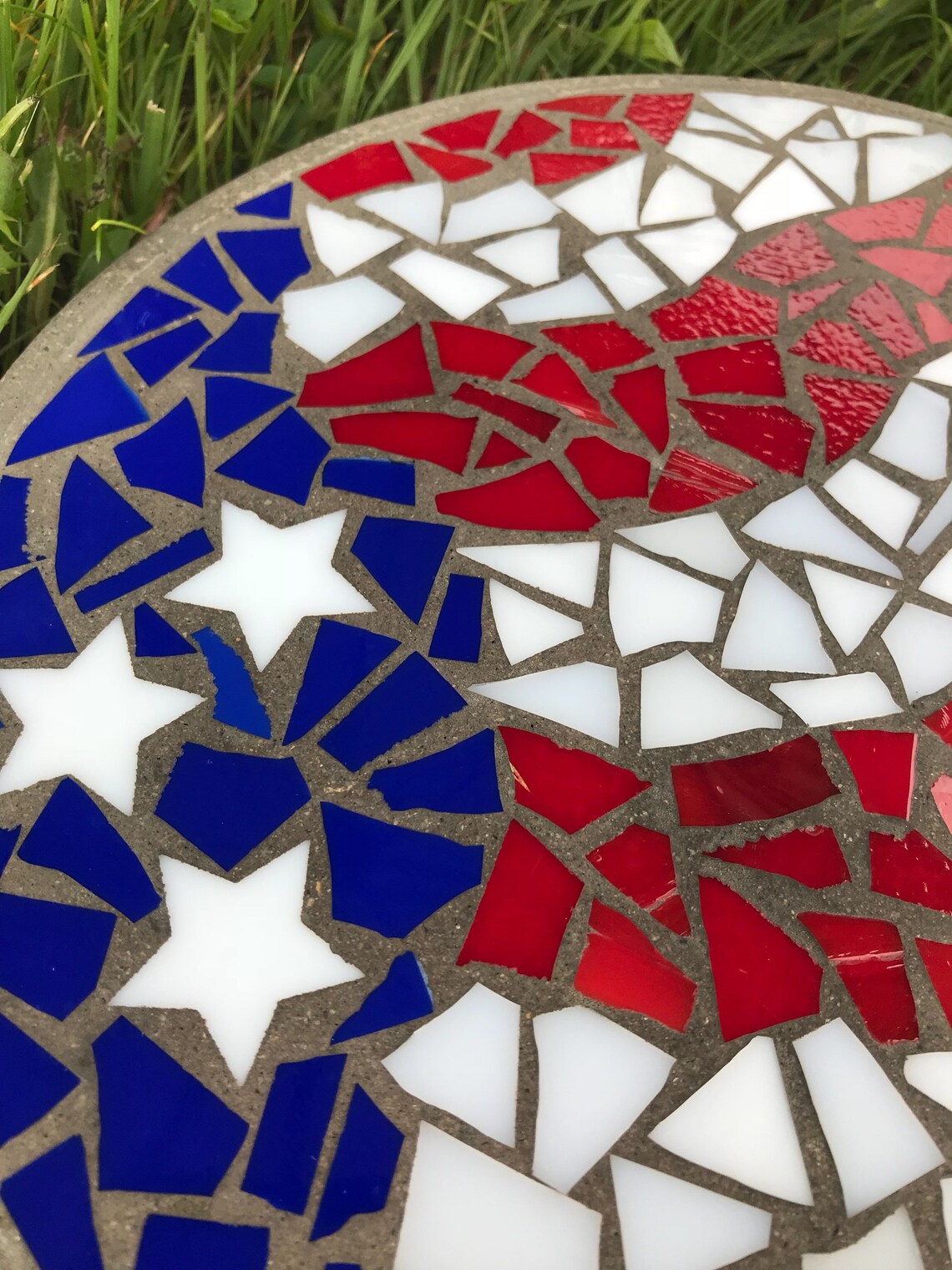Flag Stained Glass American Flag Mosaic American Flag Etsy