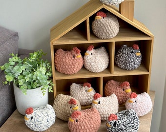 Crochet Chicken Stuffed Animal Easter Basket Gift Idea Cuddly Chick Farm Animal Hen