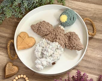 Gehäkelte Ente Lovey, handgemachte Baby Kuscheldecke