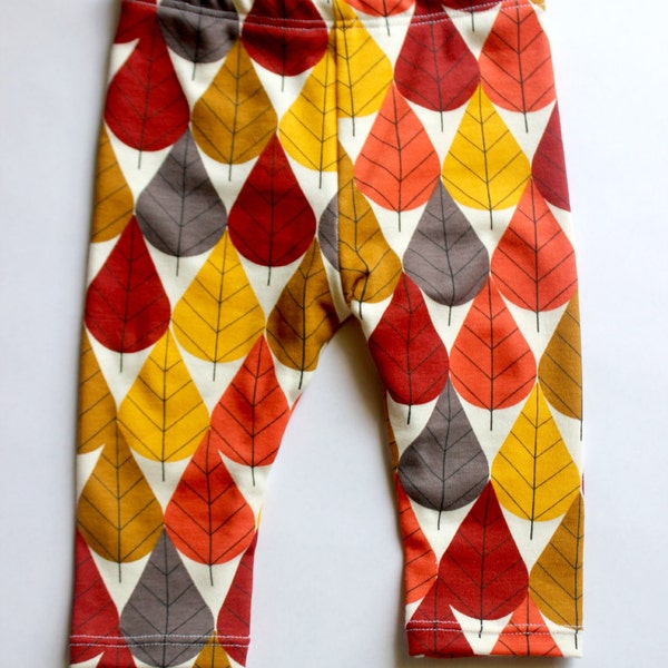 Fall leaves leggings,  Toddler Leggings, Printed Leggings, Leggings, Baby Leggings, Custom