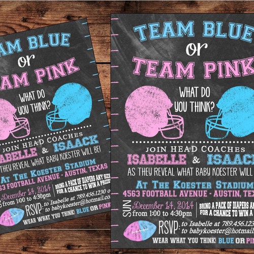 Team Pink or Blueteam Pink or Blue Cupcake Toppersgender Etsy