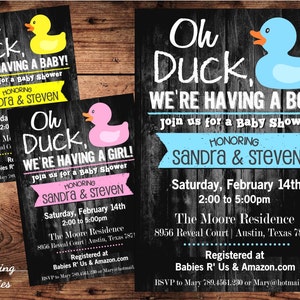 The ORIGINAL Oh Duck We're Having A Baby Rubber Duck Baby Shower Invitation Oh Duck Baby Shower Theme Digital image 1