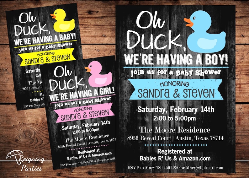 The ORIGINAL Oh Duck We're Having A Baby Rubber Duck Baby Shower Invitation Oh Duck Baby Shower Theme Digital image 1