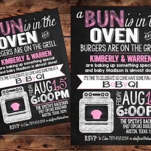 A Bun is in the Oven - Baby Shower Invitation - Digital