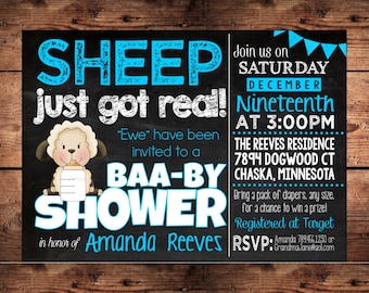 The Original Sheep just got real Funny Baby Shower Invitation - Baby Shower Invitation - Coed Shower - Digital - MATURE