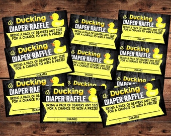 Ducking Diaper Raffle Tickets - Téléchargement automatique instantané du fichier numérique