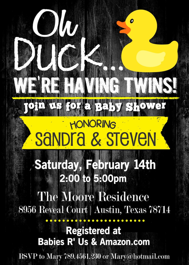 The ORIGINAL Oh Duck We're Having A Baby Rubber Duck Baby Shower Invitation Oh Duck Baby Shower Theme Digital image 4