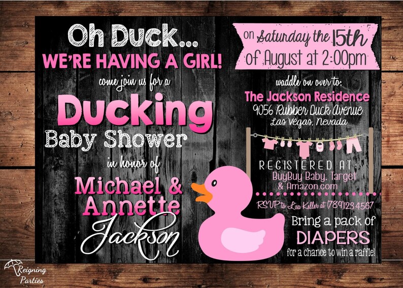 Oh DUCK we/'re having a Baby! Oh Duck Baby Shower Theme The Original Ducking Baby Shower Digital Funny Duck Baby Shower Invitation