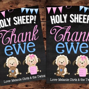 Funny Holy Sheep Thank You Card - Thank Ewe - 4x6 - Digital