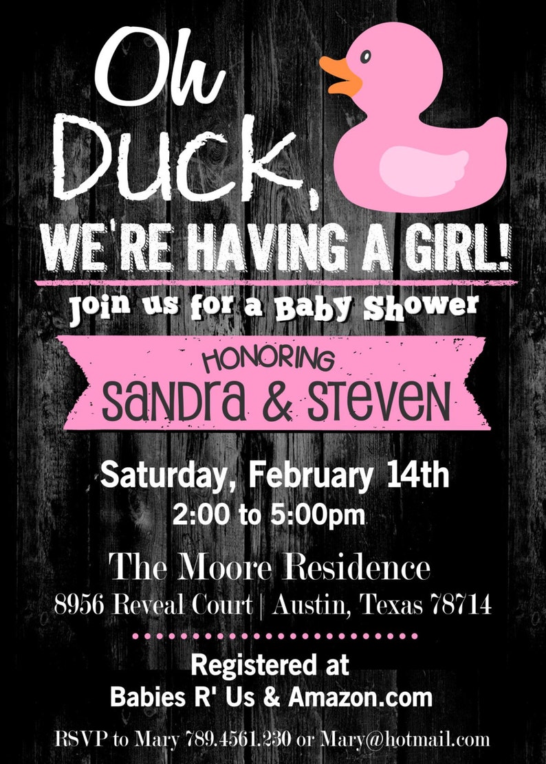 The ORIGINAL Oh Duck We're Having A Baby Rubber Duck Baby Shower Invitation Oh Duck Baby Shower Theme Digital image 3