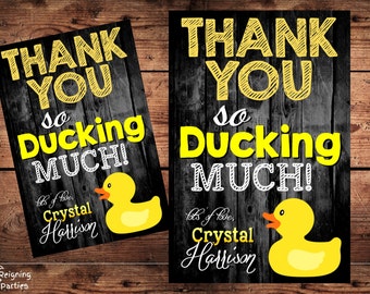 Funny Duck Thank You Card - Thank You so Ducking Much - 4x6 - Digital