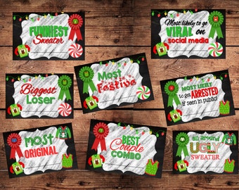 Prix du pull de Noël moche - Fête de Noël - Fête des fêtes 4 x 6 [numérique]