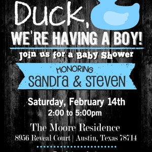 The ORIGINAL Oh Duck We're Having A Baby Rubber Duck Baby Shower Invitation Oh Duck Baby Shower Theme Digital image 2