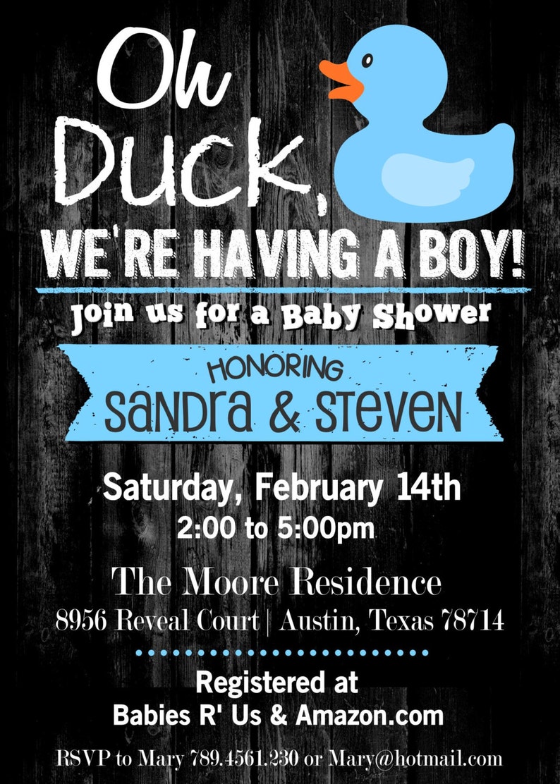 The ORIGINAL Oh Duck We're Having A Baby Rubber Duck Baby Shower Invitation Oh Duck Baby Shower Theme Digital image 2