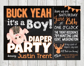 L’Original BUCK Ouais Invitation - couche Party - numérique