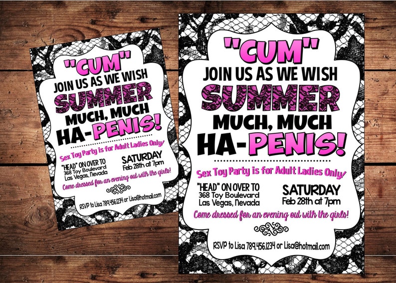 Bridal Shower Sexy Toy Party Invitation Wedding Shower Etsy