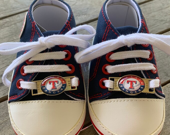 Texas Rangers Baseball Shoe Charm Baby Boy and Girl Infant Shoe