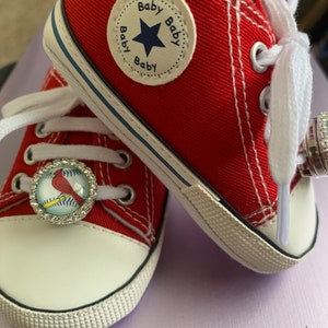 STL Cardinal baseball  rhinestone tennis shoes  size 6-9 months