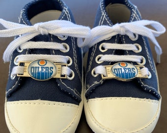 Houston Oilers  hockey blue baby- boy or girl sneaker tennis shoes  6-9 months size