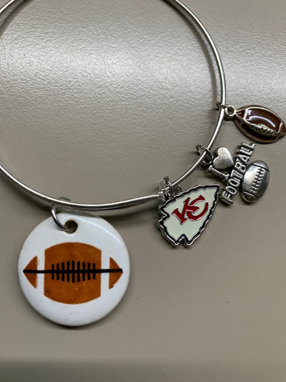 Kansas City Chiefs Football Super Bowl Bangle Charm Bracelet