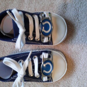 Indianapolis Colts Indiana football blue baby sneaker tennis shoes  6-9 months size