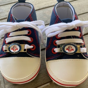 Winnipeg Jets blue and white NHL hockey baby infant sneaker shoes 6-9 months boy or girl shoes