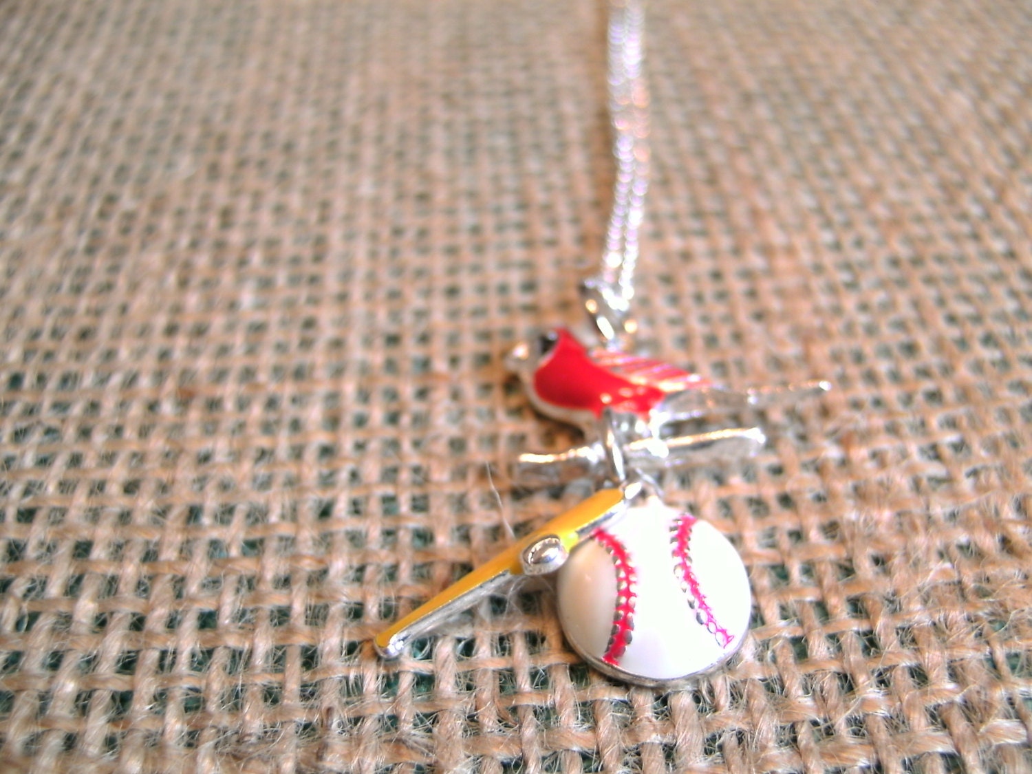 14K Yellow Gold MLB LogoArt St. Louis Cardinals S&L Large Pendant with Necklace