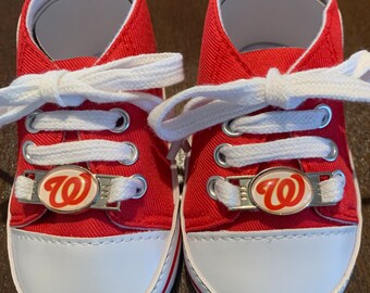 Washington Nationals baseball  red baby sneaker tennis shoes  6-9 months size