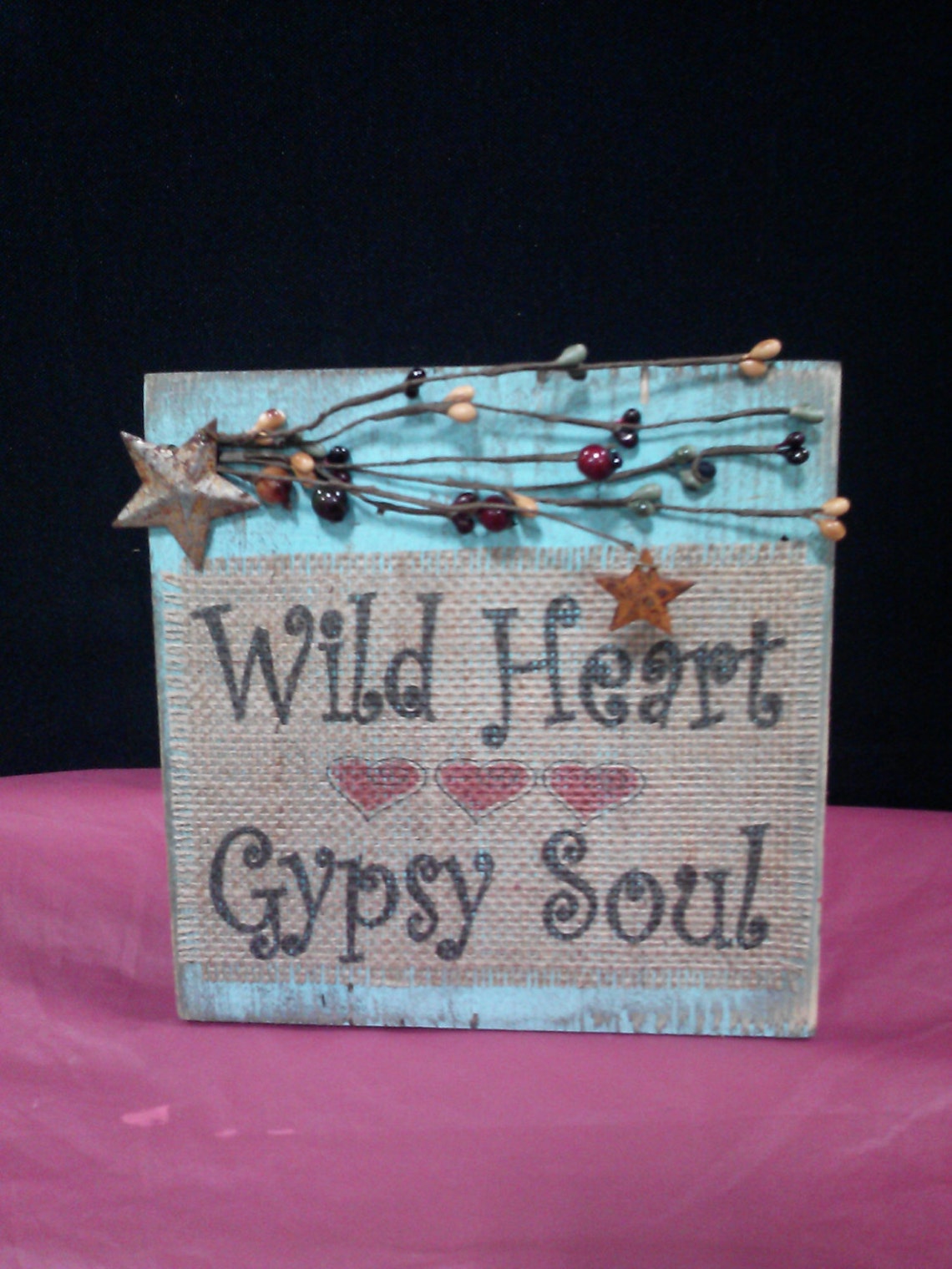 Arpillera estrella de alma gitana primitiva rústica berry | Etsy