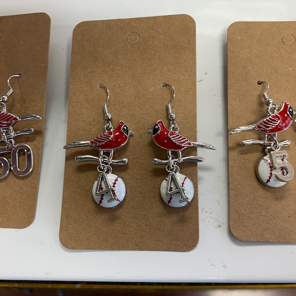 STL Cardinals redbird earrings No. 4,5,50