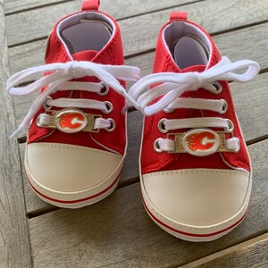 Calgary Flames Canada red NHL hockey baby infant sneaker shoes 6-9 months boy or girl shoes