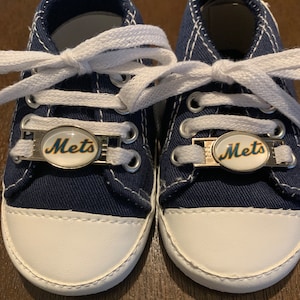New York Mets baseball blue baby- boy or girl sneaker tennis shoes  6-9 months size