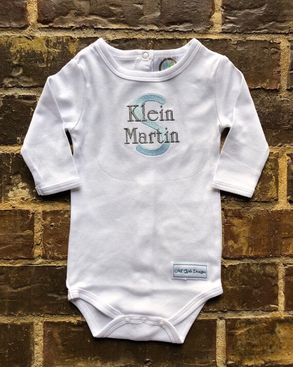 Baby Boy Onesie with Embroidered Name and initial choose your Etsy