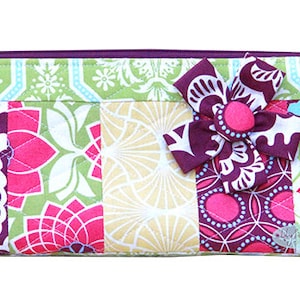Bloom Zipper Pouch PDF Pattern, Bag Pattern, Sewing Pattern, Quilting, Bagmaking image 1
