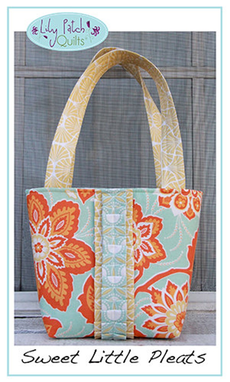 The Sweet Little Pleats PDF Tote Bag Pattern, Bagmaking, Sewing Pattern image 2