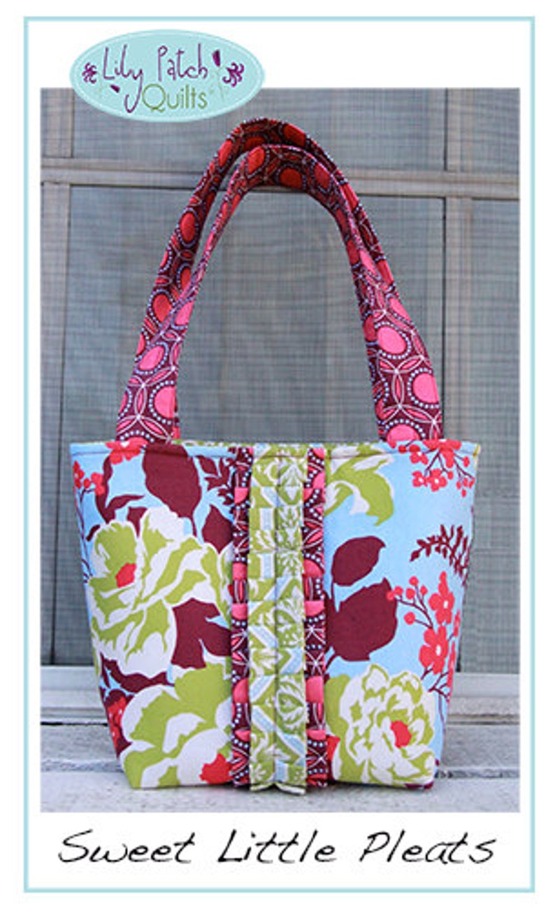 The Sweet Little Pleats PDF Tote Bag Pattern, Bagmaking, Sewing Pattern image 1