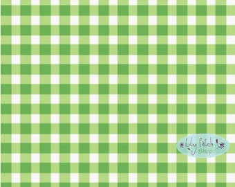 Maywood Studio, green gingham, plaid, Roam Sweet Home Yellow Green Check, Quilting, Sewing, Fabric by the yard