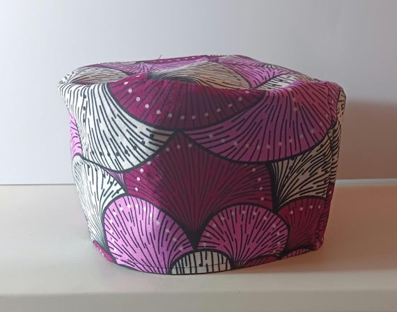 Africa inspired kufi hat. African fabric. Beautifully made. 20% off. Free  Shipping.