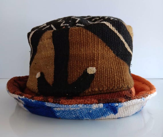 African Mud Cloth Bucket hat, "Mud Cloth Lovers" delight. Patchwork mud cloth pieces. 20% off, FREE Shipping.