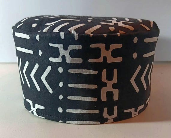 Africa inspired kufi hat. African fabric. Beautifully made. 20% off. Free  Shipping.