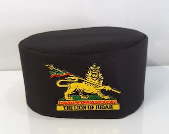 African black kufi hat Lion of Judah. RASTA
