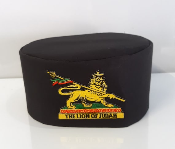 African black kufi hat Lion of Judah. RASTA
