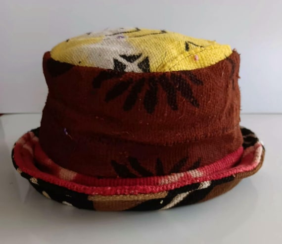 African Mud Cloth Bucket hat, "Mud Cloth Lovers" delight. Patchwork mud cloth pieces. 20% off, FREE Shipping.