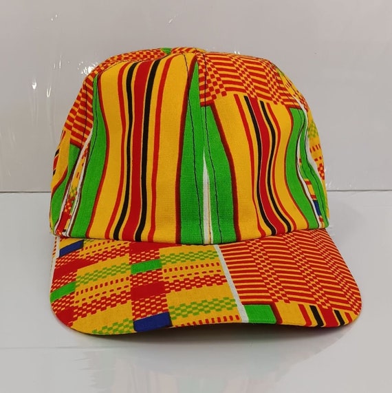 African print unisex golf cap, with Velcro strap in back for easy sizing adjustments.
