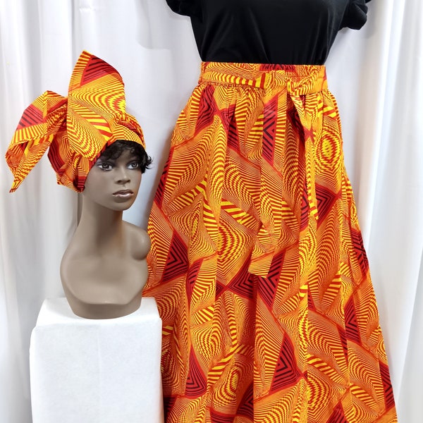 African Print Skirt - Etsy